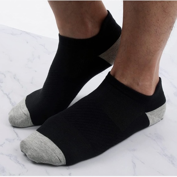 COPY - Pack of 6 No Show Socks Men Size 5-10 Invisible Low cut Loafer- Black Gr… - Picture 6 of 6